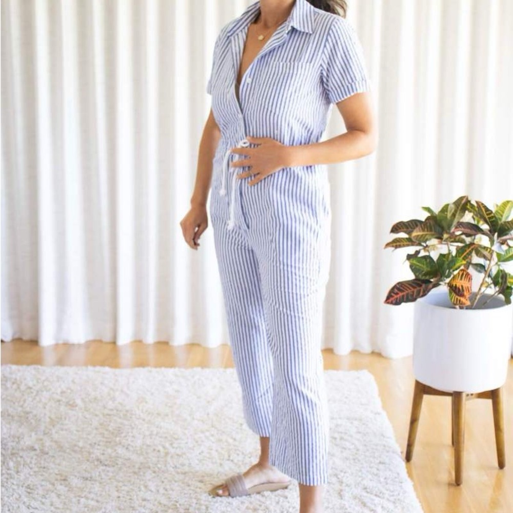 Alex Mill Seersucker Jumpsuit